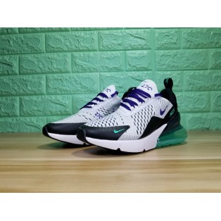 Chaussure Nike Sportswear Air Max 270 Femme Baskets Basses Blanc/Noir/Bleu AH6789-103 Pas Cher