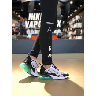 Chaussure Nike Sportswear Air Max 270 Femme Baskets Basses Blanc/Noir/Bleu AH6789-103 Pas Cher