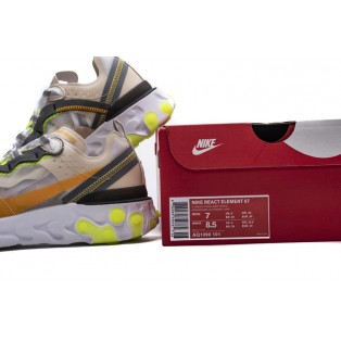 Baskets Nike React Element 87 LT Orewood AQ1090-101 Beige Pour Homme et Femme