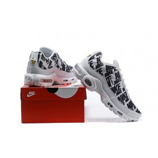 Chaussure Nike Air Max Plus TN SE Nike Logo Blanc Noir 815994-006 Pour Homme
