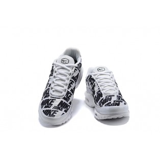 Chaussure Nike Air Max Plus TN SE Nike Logo Blanc Noir 815994-006 Pour Homme