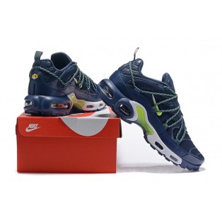 Chaussure Nike Air Max Plus TN SE Rétro Bleu foncé/vert/blanc 815994-008 Pour Homme