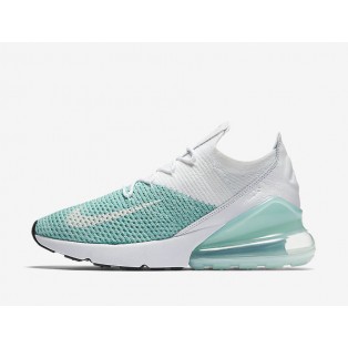 Chaussures Running Nike Air Max 270 Flyknit Femme Blanche/Vert AH6803-301 en solde