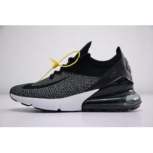 Chaussures Running Nike Air Max 270 Flyknit pour Homme Noir/Gris/Blanc AO1023-001 Pas Cher