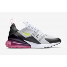 Basket Nike Air Max 270 Blanche/Volt-Noir Laser Fuchsia AH8050-109 Pour Femme Nouveau Pas Cher