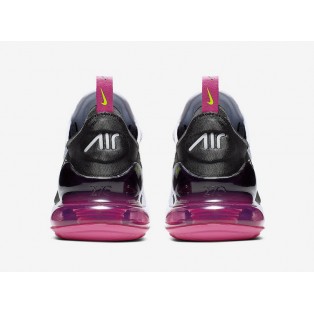 Basket Nike Air Max 270 Blanche/Volt-Noir Laser Fuchsia AH8050-109 Pour Femme Nouveau Pas Cher