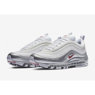 Officiel sportswear Nike Air Max 97 QS Blanc Gris AT5458-100 Pour Femme/Homme