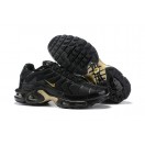 Nike Air Max Plus Tn Requin/Tuned Chaussures Pour Homme Noir Doré Nike Logo 852630-001