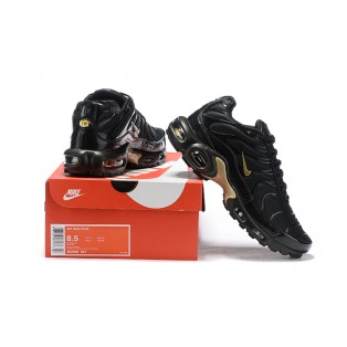 Nike Air Max Plus Tn Requin/Tuned Chaussures Pour Homme Noir Doré Nike Logo 852630-001