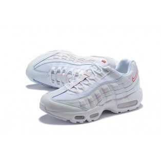 Nike Wmns Air Max 95 Chaussure pour Homme/Femme Blanc Arc en ciel AQ4138-100