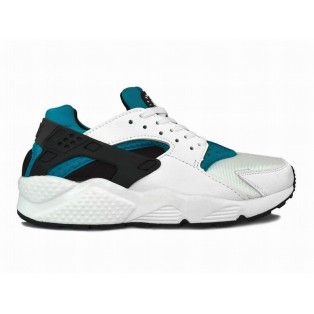 Nike Air Huarache GS Chaussures Pour Femme Blanche/Bleu/Noir