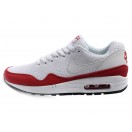 Nike Air Max 1 Chaussures Nike Nouvelle Pour Homme Blanc/Rouge