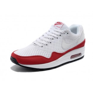 Nike Air Max 1 Chaussures Nike Nouvelle Pour Homme Blanc/Rouge