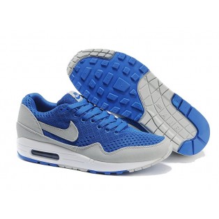 Nike Air Max 1 Chaussures Nike Nouvelle Pour Homme Bleu/Gris-Blanc