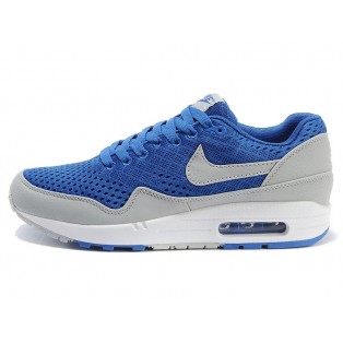 Nike Air Max 1 Chaussures Nike Nouvelle Pour Homme Bleu/Gris-Blanc