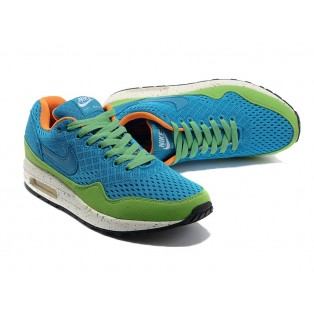 Nike Air Max 1 Chaussures Nike Nouvelle Pour Homme Bleu/Vert-Gris