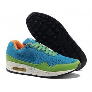 Nike Air Max 1 Chaussures Nike Nouvelle Pour Homme Bleu/Vert-Gris