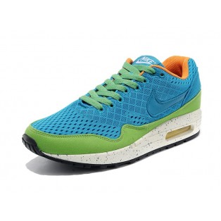 Nike Air Max 1 Chaussures Nike Nouvelle Pour Homme Bleu/Vert-Gris