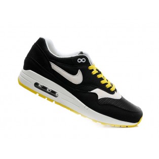Nike Air Max 1 Chaussures Nike Nouvelle Pour Homme Noir/Jaune/Blanc