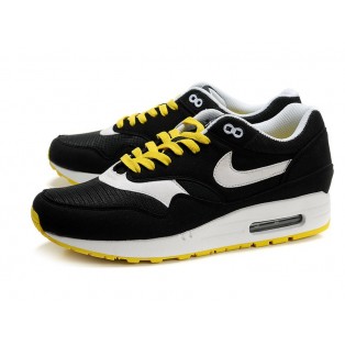 Nike Air Max 1 Chaussures Nike Nouvelle Pour Homme Noir/Jaune/Blanc
