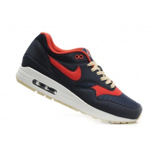 Nike Air Max 1 Chaussures Nike Nouvelle Pour Homme Pers/Rouge-Blanc