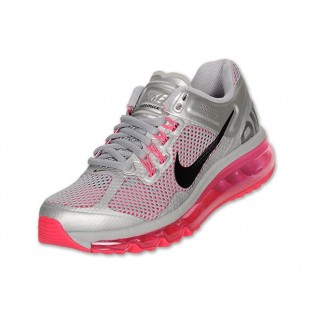 Nike Air Max 2013 Chaussure de Running Pour Femme Wmns/GS Argent/Pink 555753-002