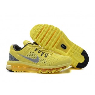 Nike Air Max 2013 Chaussure de Running Pour Femme Wmns/GS Jaune/Gris 555363-700