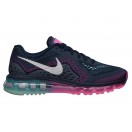 Nike Air Max 2014 GS Chaussures de Running Pour Femme Bordeaux/Noir Blanc/Bleu 621078-415
