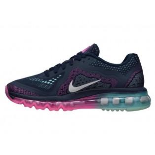Nike Air Max 2014 GS Chaussures de Running Pour Femme Bordeaux/Noir Blanc/Bleu 621078-415