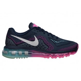 Nike Air Max 2014 GS Chaussures de Running Pour Femme Bordeaux/Noir Blanc/Bleu 621078-415