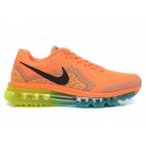 Nike Air Max 2014 GS Chaussures de Running Pour Femme Roux/Noir Bleu/Jaune 621078-804