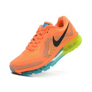 Nike Air Max 2014 GS Chaussures de Running Pour Femme Roux/Noir Bleu/Jaune 621078-804