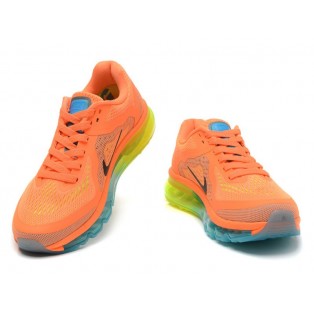 Nike Air Max 2014 GS Chaussures de Running Pour Femme Roux/Noir Bleu/Jaune 621078-804