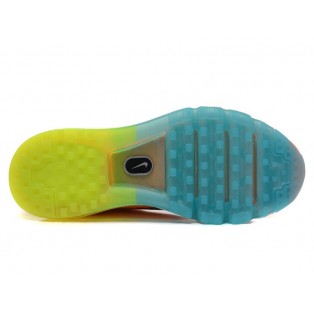 Nike Air Max 2014 GS Chaussures de Running Pour Femme Roux/Noir Bleu/Jaune 621078-804