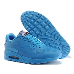 Nike Air Max 90 Hyperfuse USA/GS Chaussures Nike Nouvelle Pour Femme Bleu 613840-330