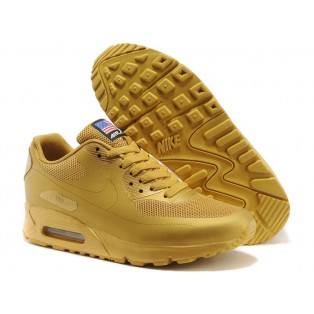 Nike Air Max 90 Hyperfuse USA/GS Chaussures Nike Nouvelle Pour Femme Or 613840-999