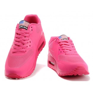 Nike Air Max 90 Hyperfuse USA/GS Chaussures Nike Nouvelle Pour Femme Pink 613840-222