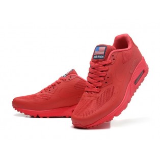 Nike Air Max 90 Hyperfuse USA/GS Chaussures Nike Nouvelle Pour Femme Rouge 613841-660