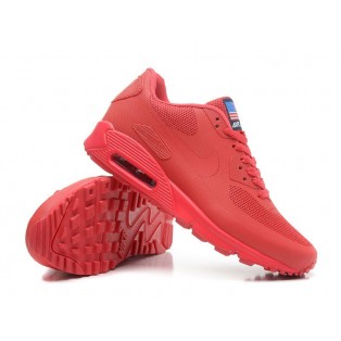 Nike Air Max 90 Hyperfuse USA/GS Chaussures Nike Nouvelle Pour Femme Rouge 613841-660