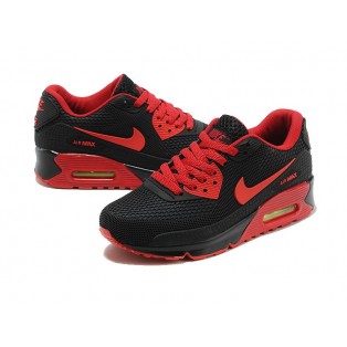 Nike Air Max 90 Jacquard Chaussure Nouvelle Pour Homme Noir/Rouge