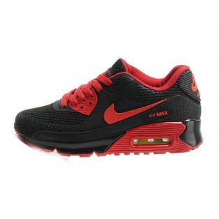 Nike Air Max 90 Jacquard Chaussure Nouvelle Pour Homme Noir/Rouge