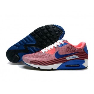 Nike Air Max 90 Jacquard Chaussure Nouvelle Pour Homme Rouge Bleu 669822-600