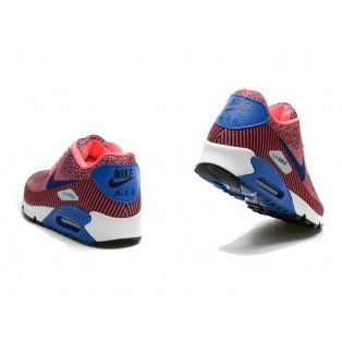 Nike Air Max 90 Jacquard Chaussure Nouvelle Pour Homme Rouge Bleu 669822-600