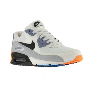 Nike Air Max 90 Premium Chaussures Nike Nouvelle Pour Homme Blanc/Noir/Gris