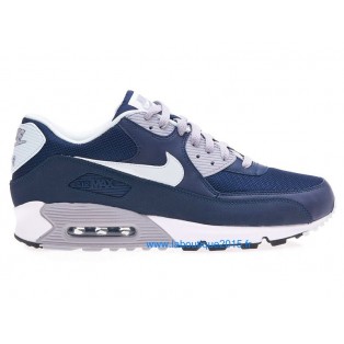 Nike Air Max 90 Premium Chaussures Nike Nouvelle Pour Homme Bleu/Blanc