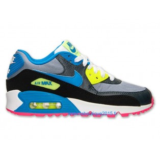 Nike Air Max 90 Premium Chaussures Nike Nouvelle Pour Homme Bleu/Gris/Noir