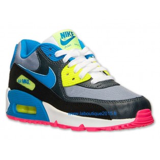 Nike Air Max 90 Premium Chaussures Nike Nouvelle Pour Homme Bleu/Gris/Noir