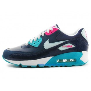 Nike Air Max 90 Premium Chaussures Nike Nouvelle Pour Homme Noir/Bleu/Blanc