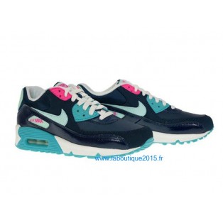 Nike Air Max 90 Premium Chaussures Nike Nouvelle Pour Homme Noir/Bleu/Blanc