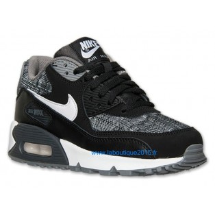 Nike Air Max 90 Premium Chaussures Nike Nouvelle Pour Homme Noir/Gris/Blanc